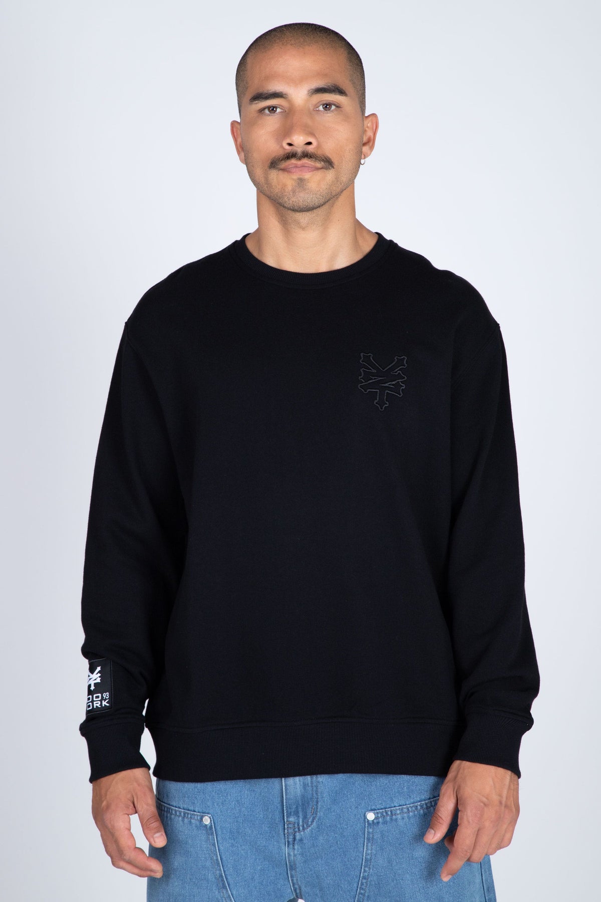 Poleron Crew Neck Original Outline Negro Zoo York