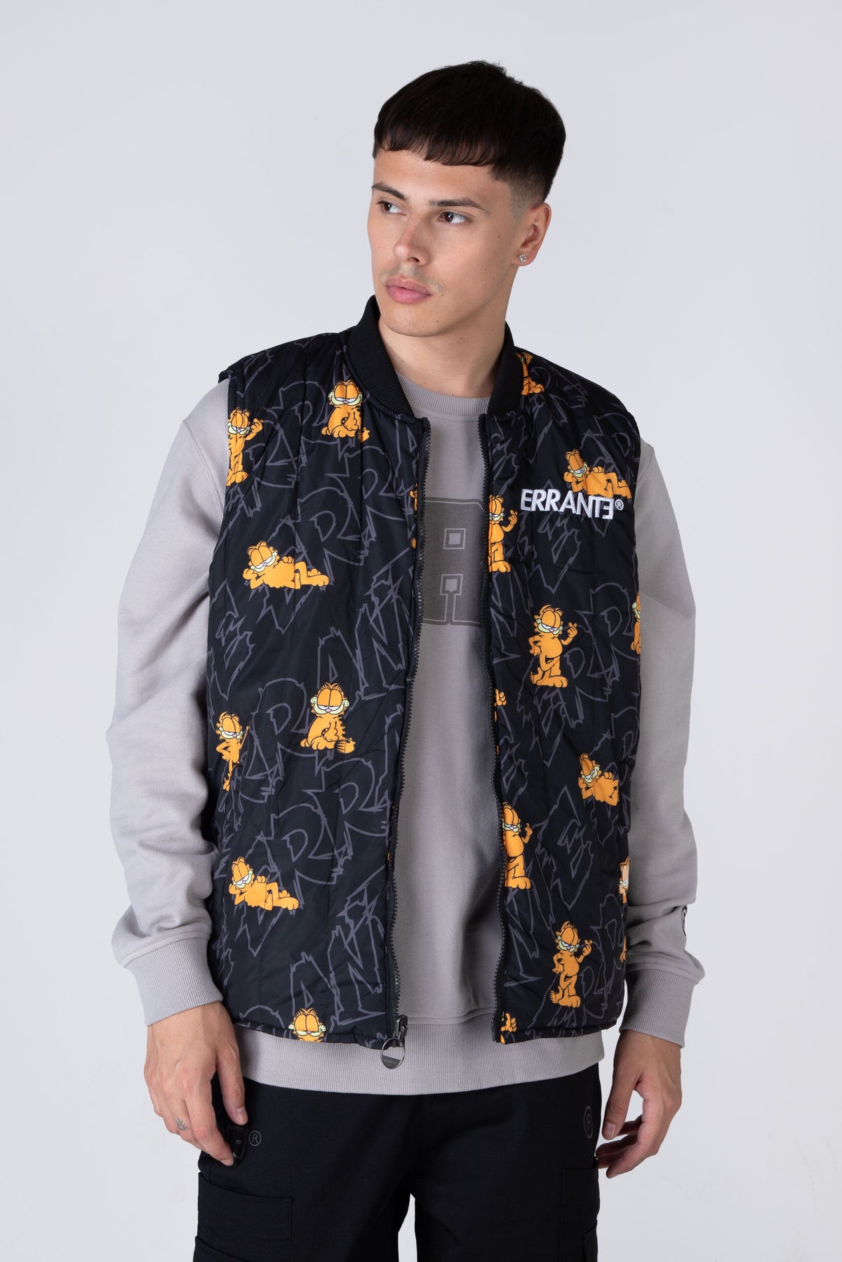Chaqueta Vest Reversible Garfield Time Negro ERRANTE