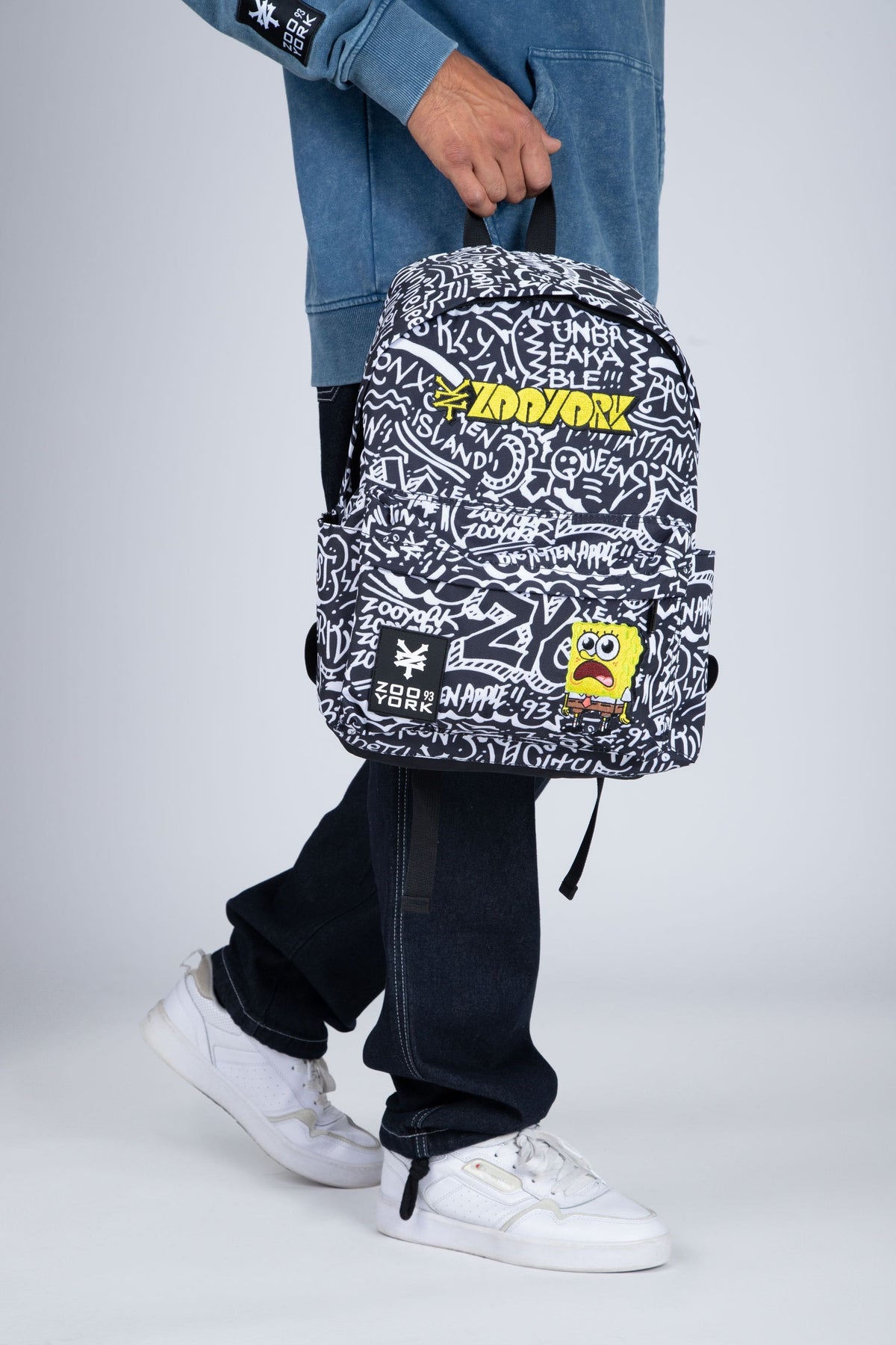 Mochila Bob Esponja Photoreal Negro Zoo York