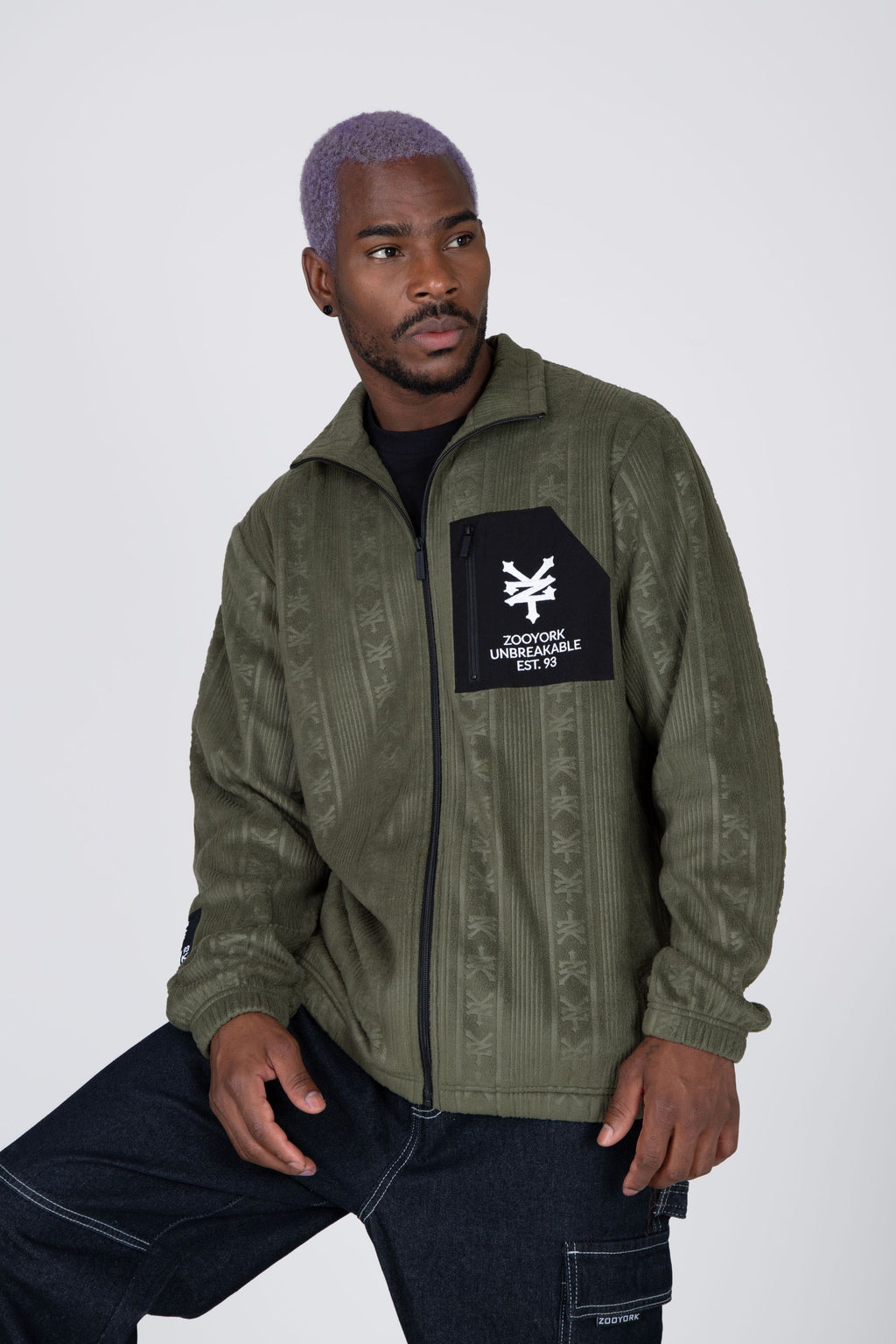 Poleron Polar Zip Down Verde Zoo York