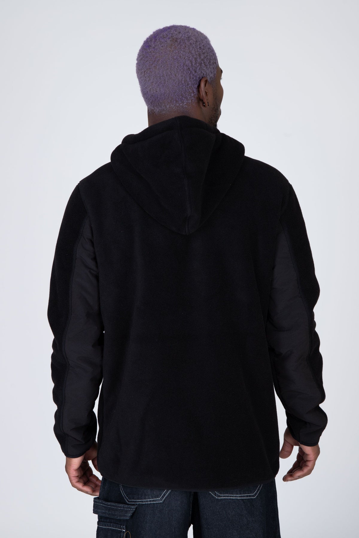 Poleron Fur Zip Inside Negro Zoo York