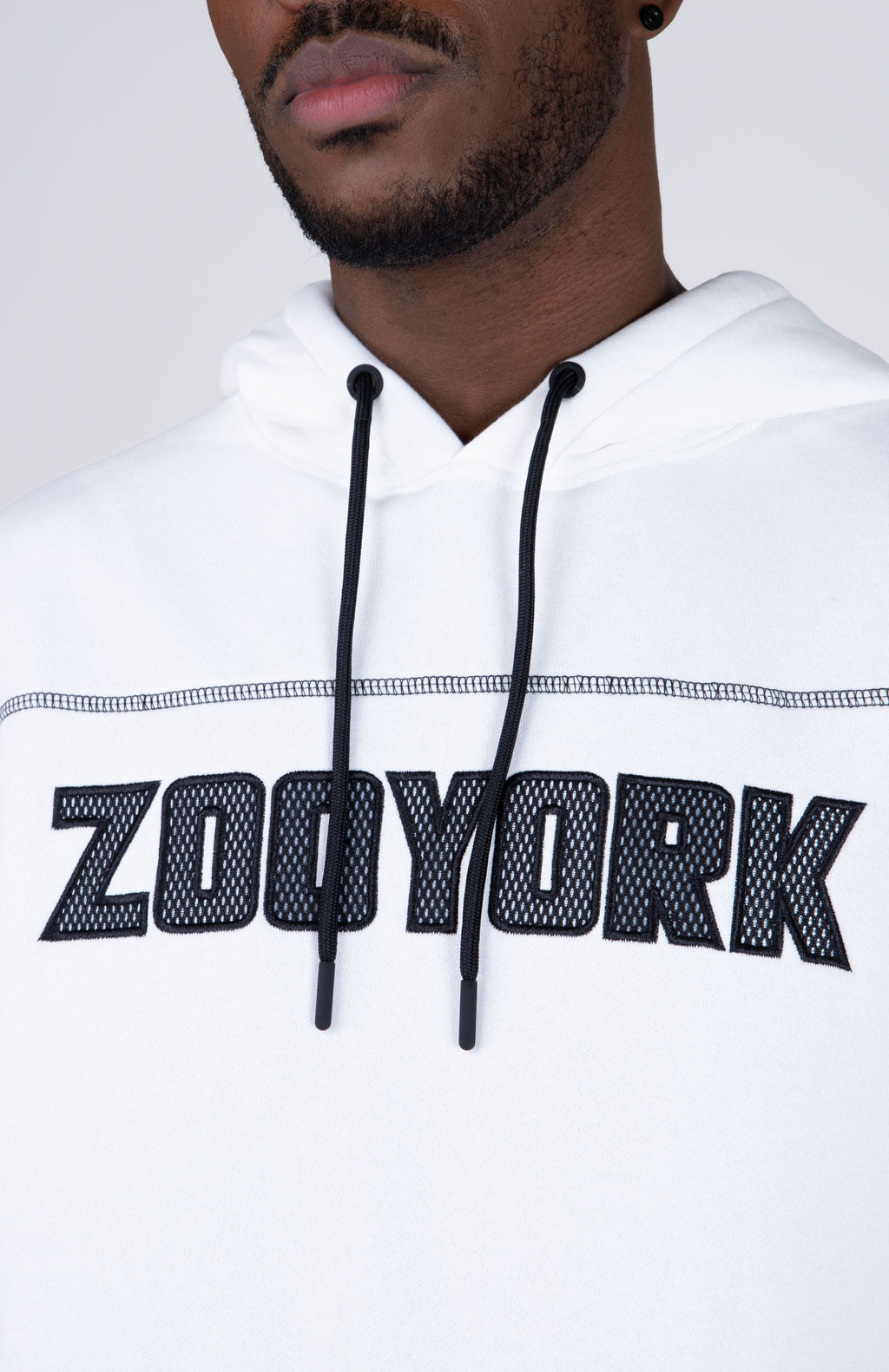 Poleron Hood Service Blanco Zoo York
