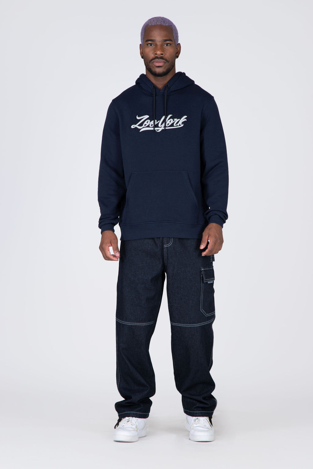 Poleron Hood Simple Azul Zoo York