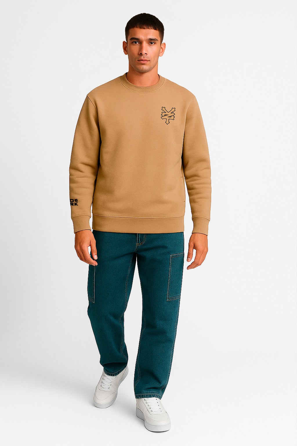 Poleron Crew Neck Original Frank Beige Zoo York