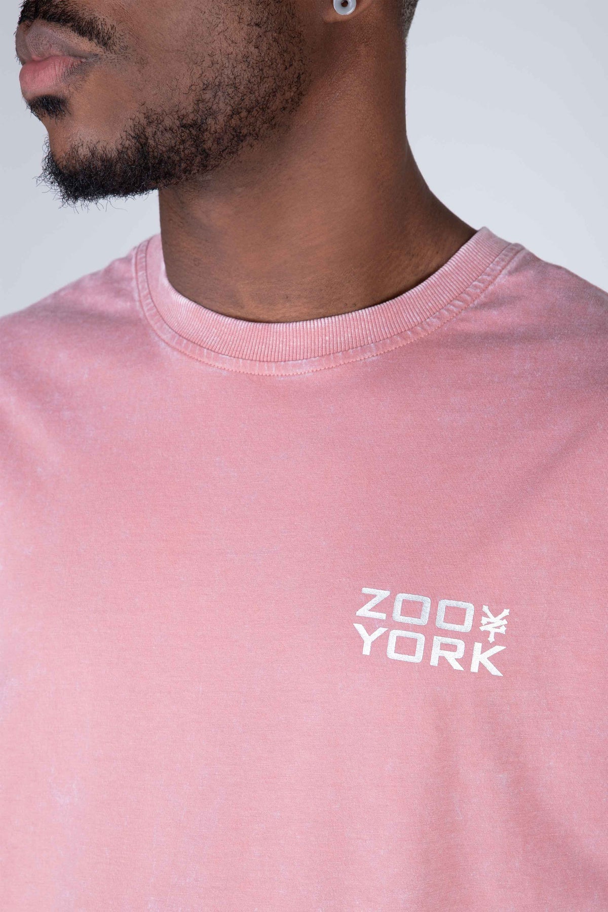 Polera Manga Corta Zy Wash Rosado Zoo York
