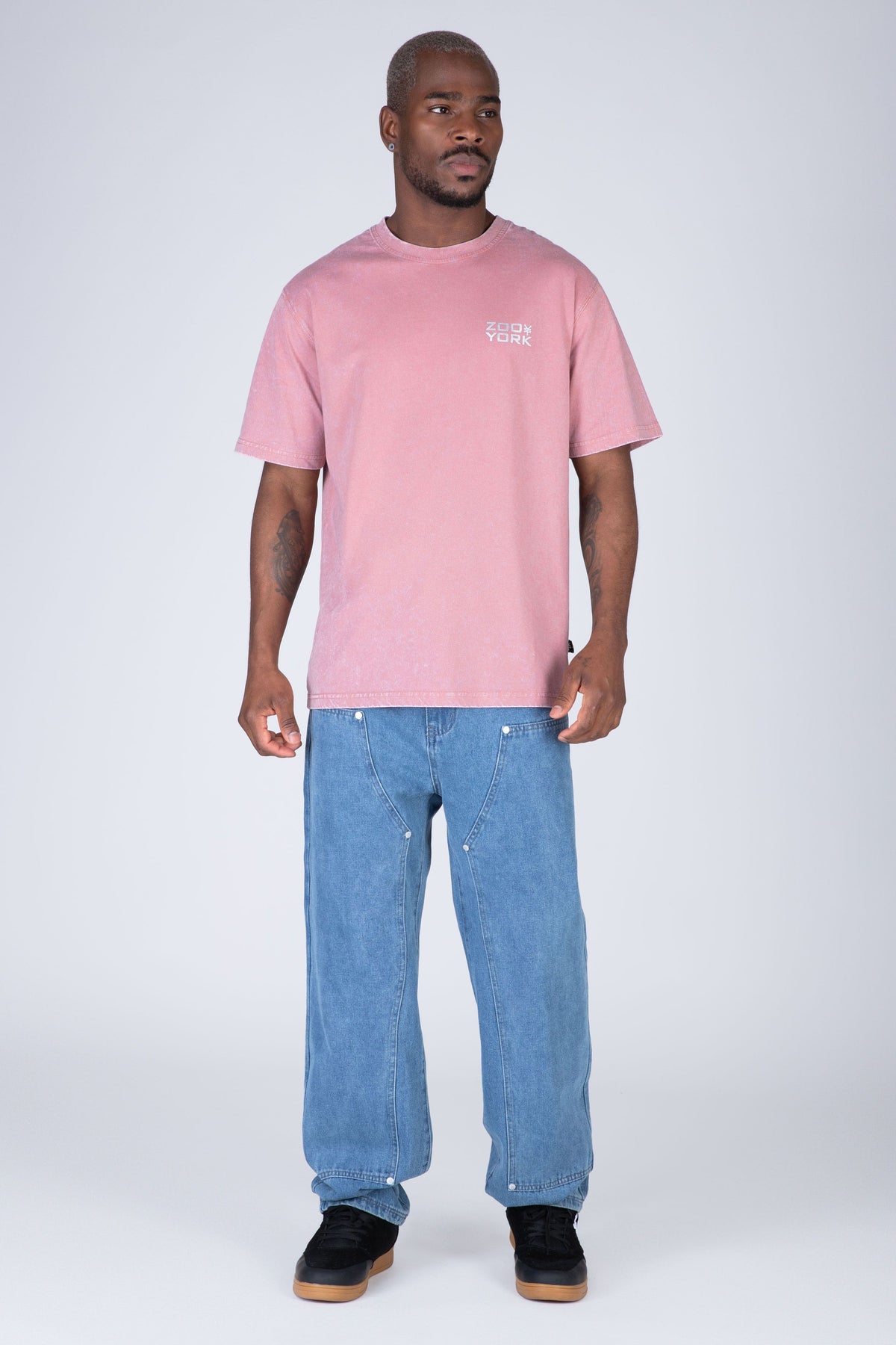 Polera Manga Corta Zy Wash Rosado Zoo York