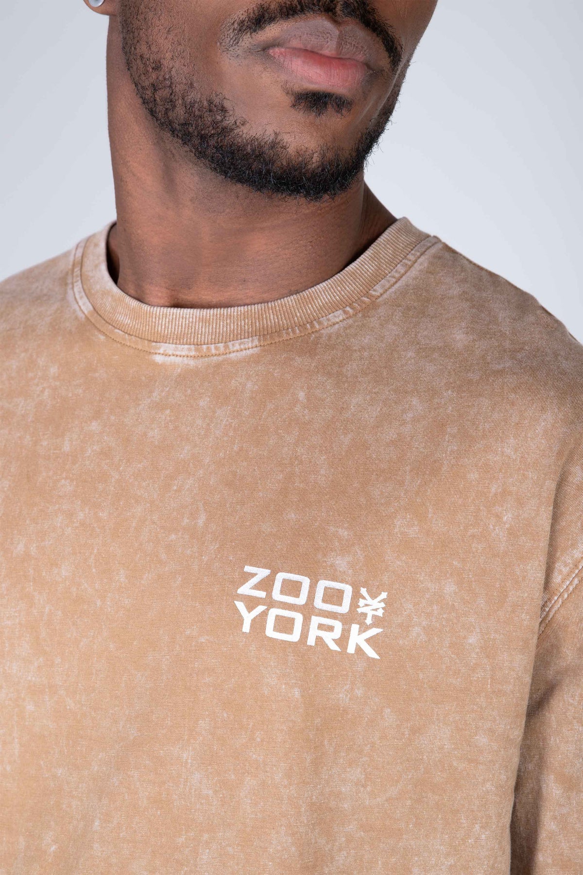 Polera Manga Corta Zy Wash Café Zoo York