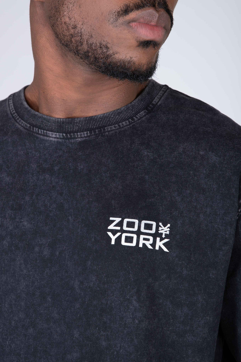 Polera Manga Corta Zy Wash Negro Zoo York