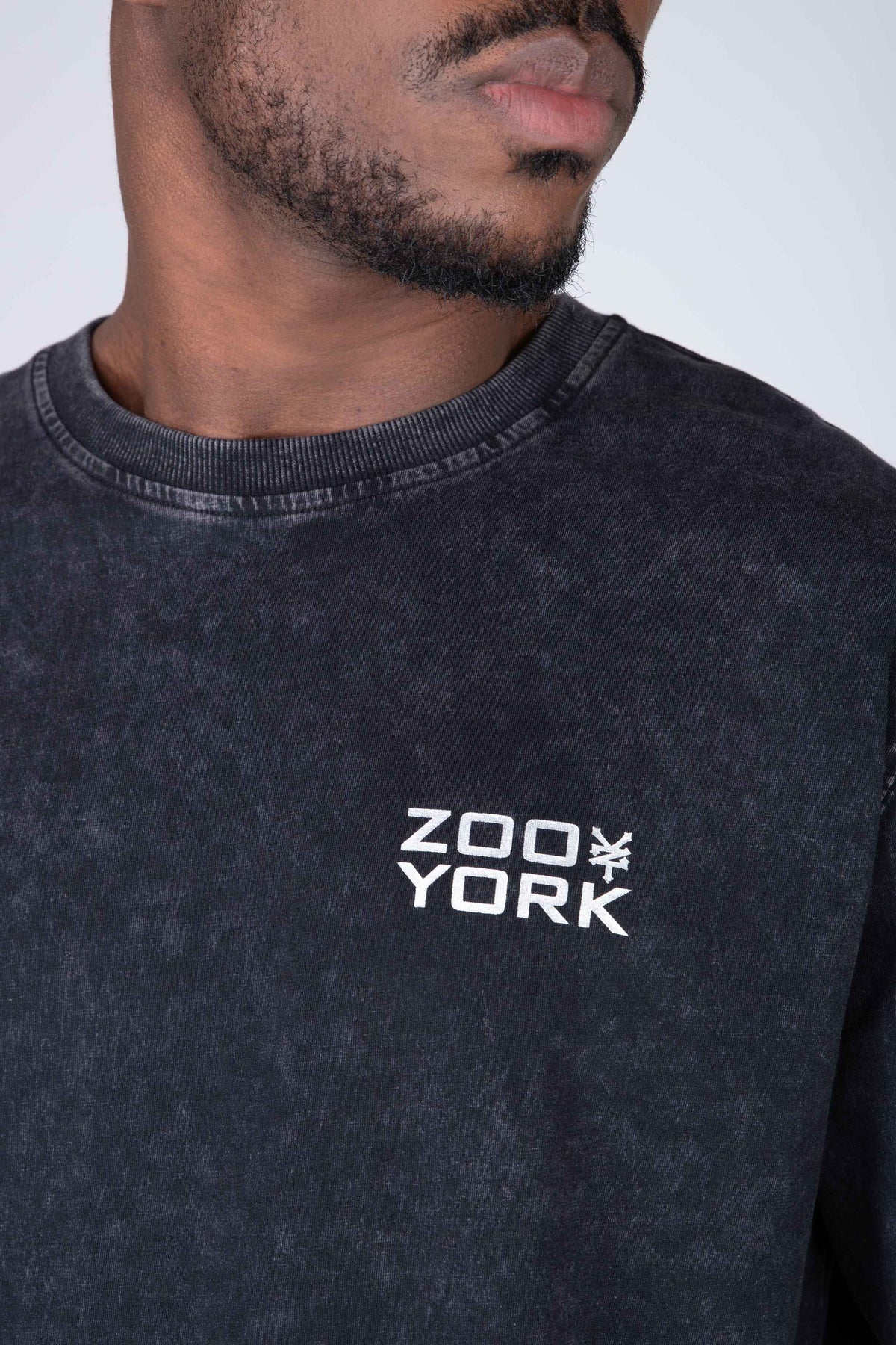 Polera Manga Corta Zy Wash Negro Zoo York
