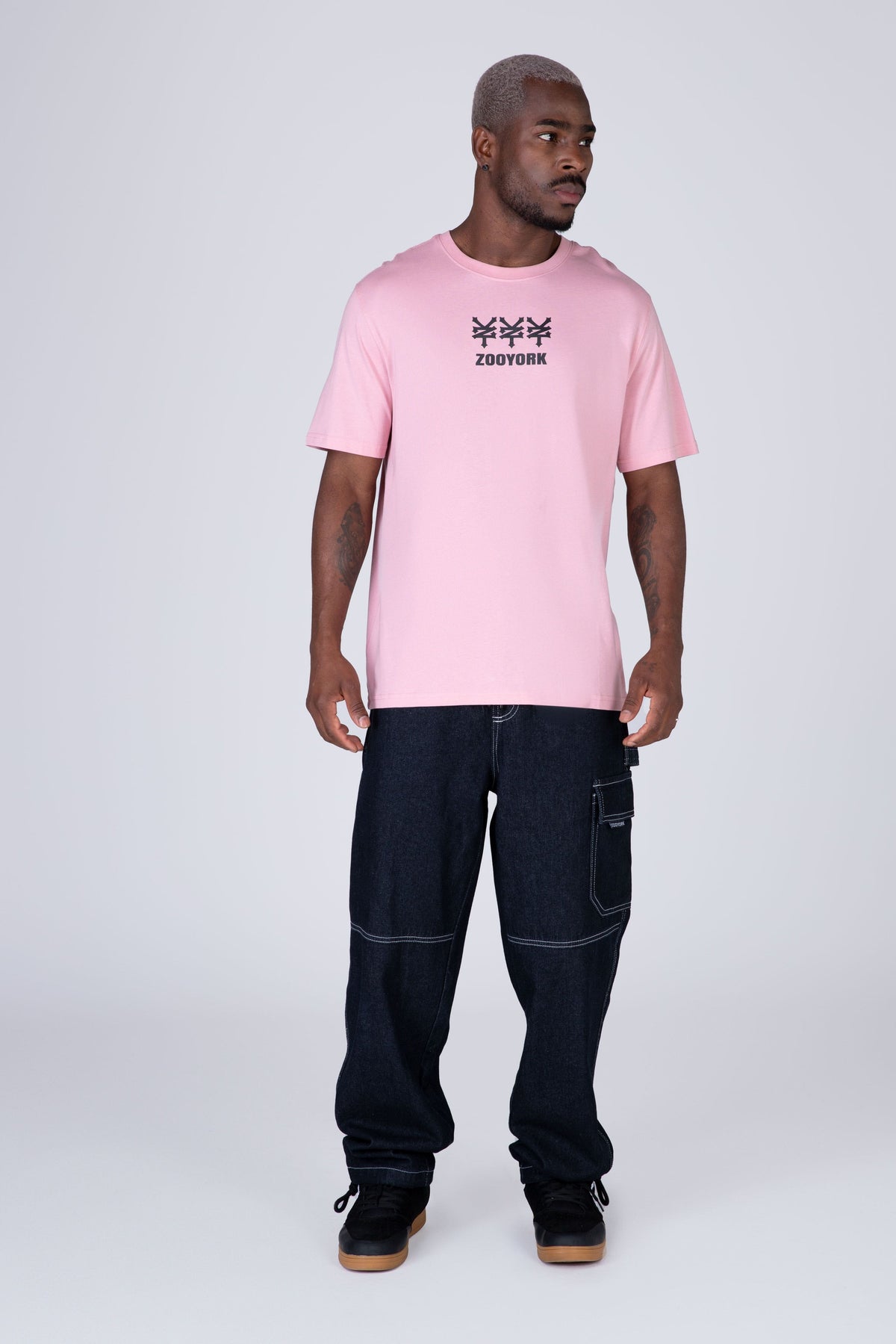 Polera Manga Corta Trilogy Rosado Zoo York
