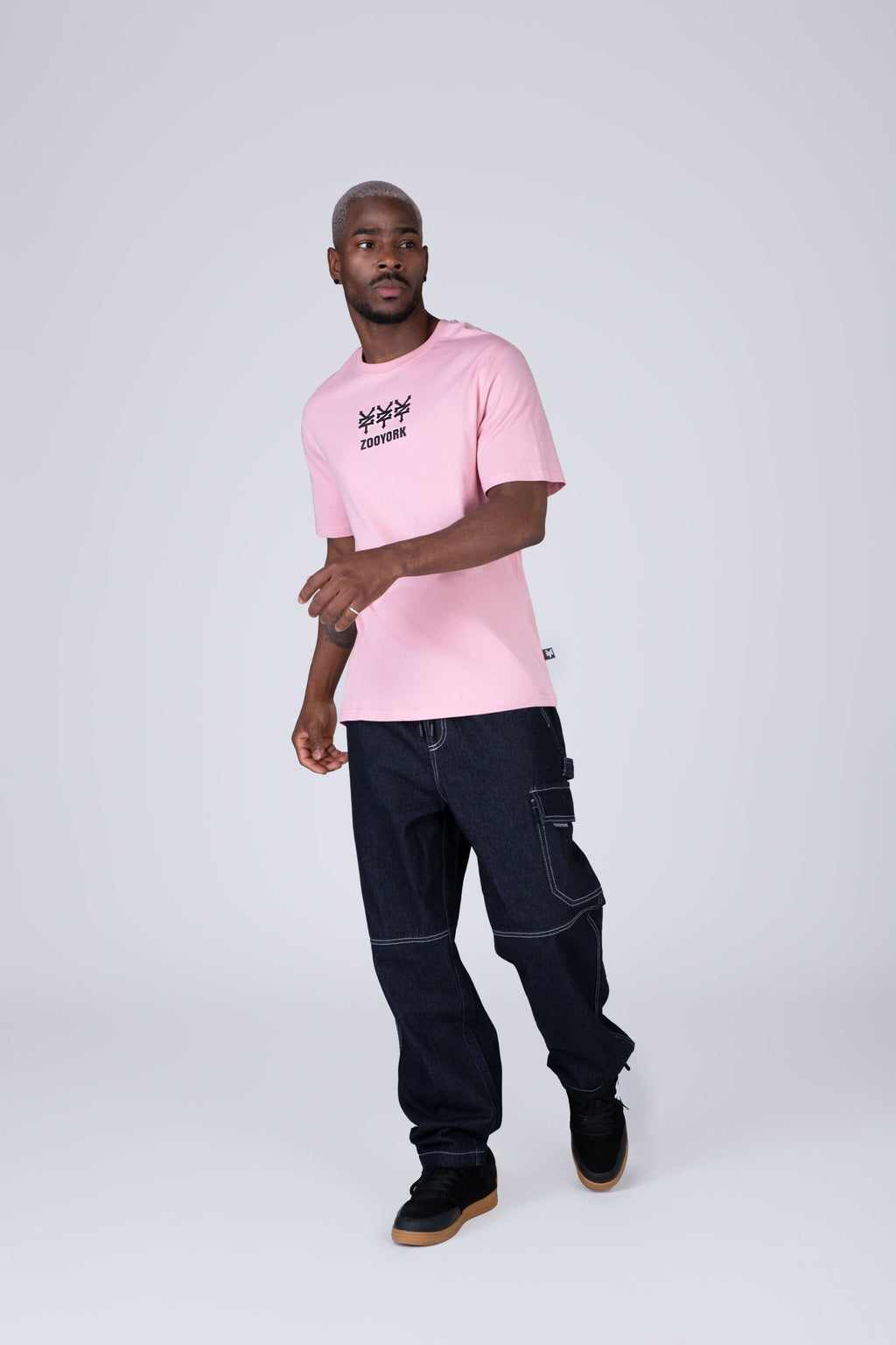 Polera Manga Corta Trilogy Rosado Zoo York