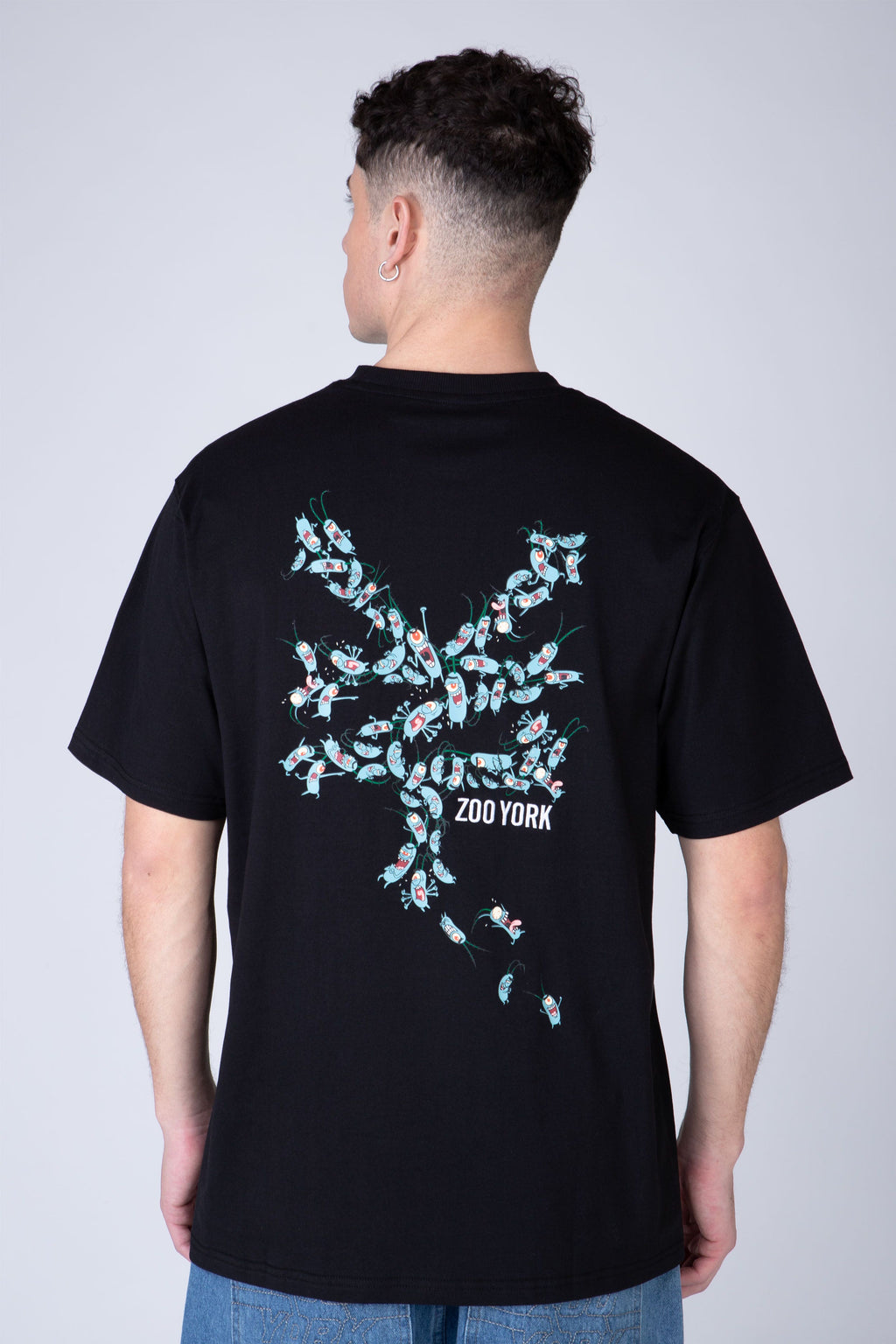 Polera Manga Corta Plankton Micro Madness Negro Zoo York