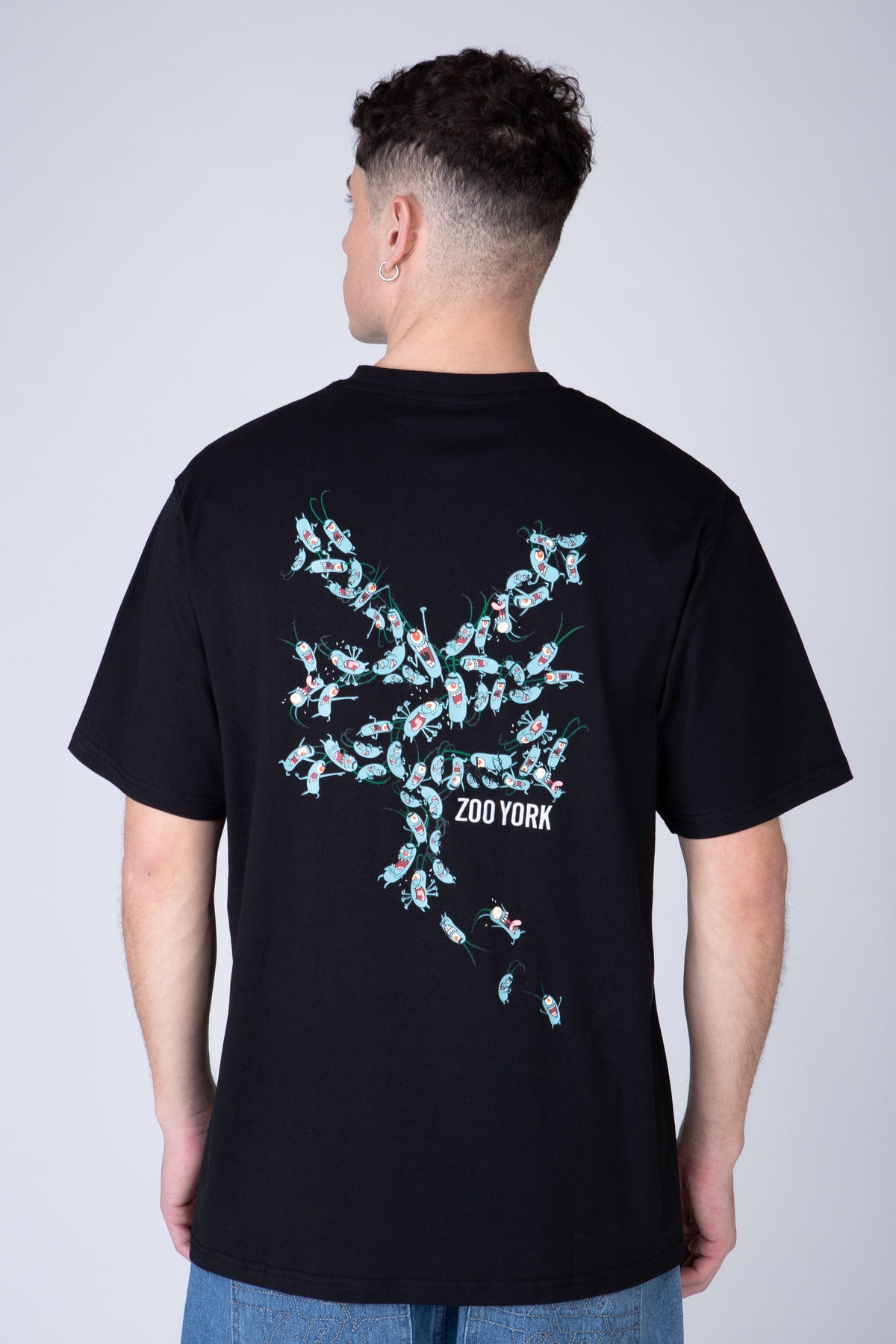 Polera Manga Corta Plankton Micro Madness Negro Zoo York