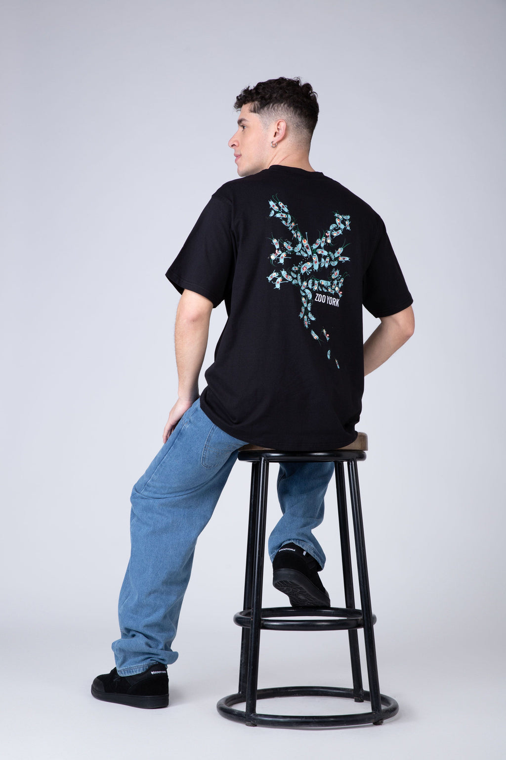 Polera Manga Corta Plankton Micro Madness Negro Zoo York
