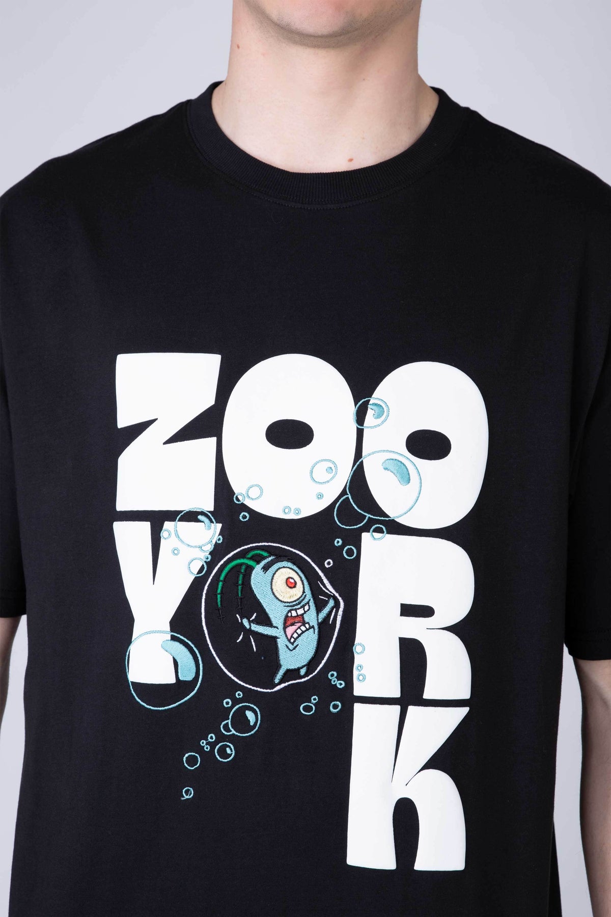 Polera Manga Corta Plankton Drop Evil Negro Zoo York