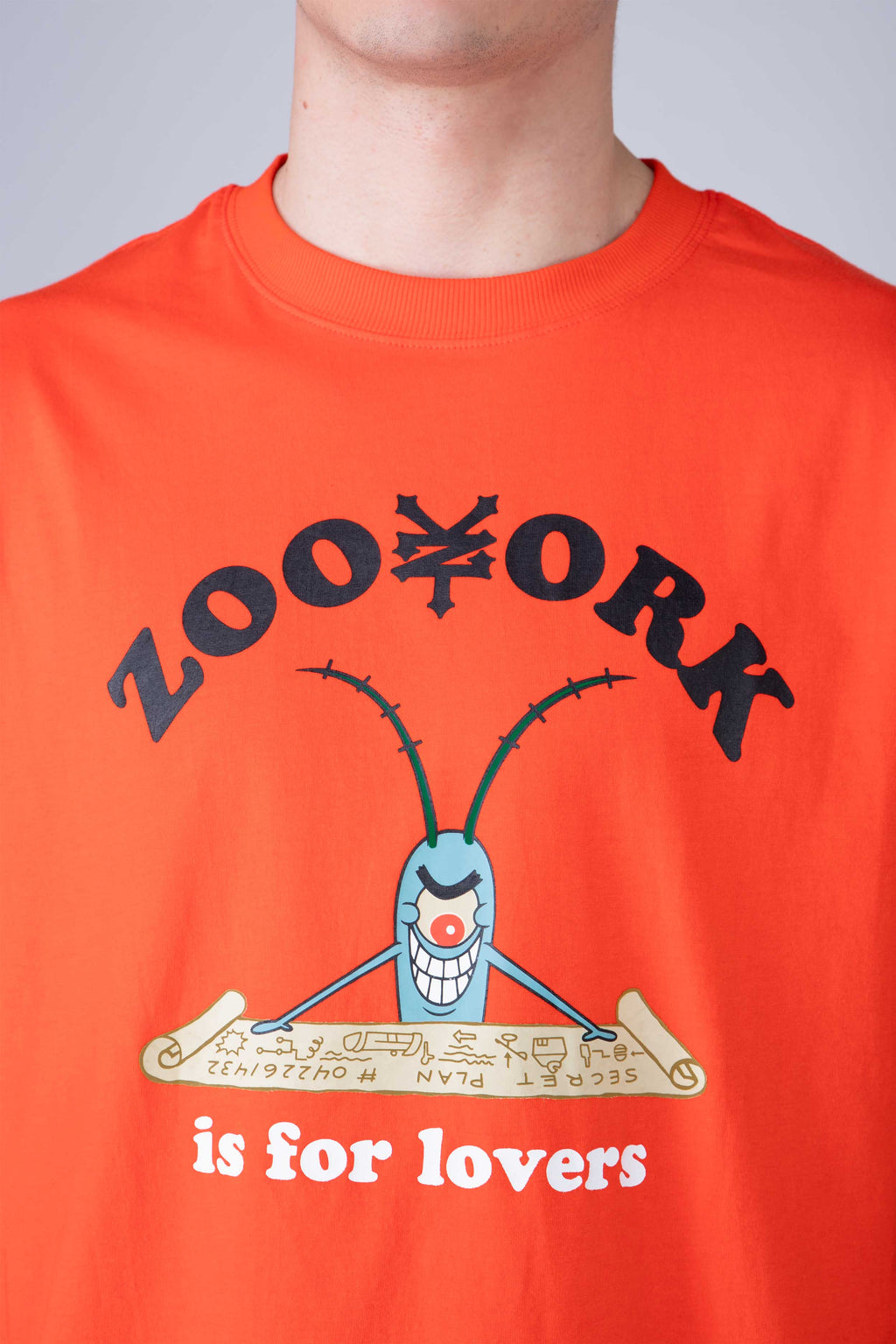Polera Manga Corta Plankton Bob Esponja For Lovers Naranjo Zoo York