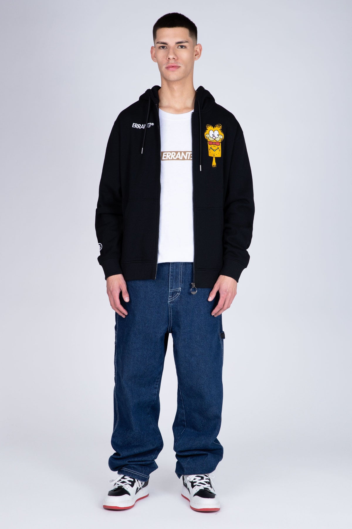 Poleron Zip Garfield O'Clock Negro ERRANTE