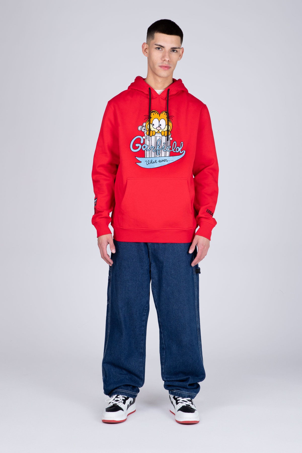 Poleron Hood Garfield Garbage Rojo ERRANTE