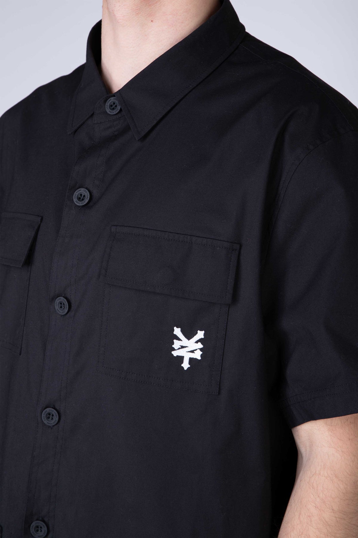 Camisa Manga Corta Cargo Ideal Negro Zoo York