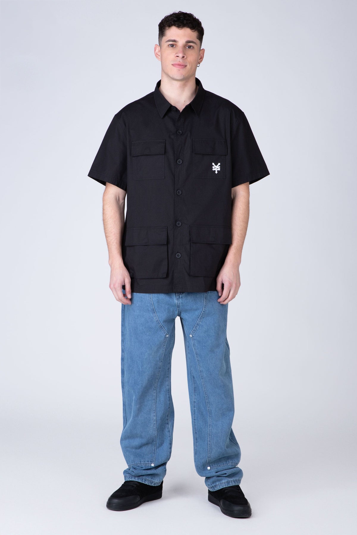 Camisa Manga Corta Cargo Ideal Negro Zoo York