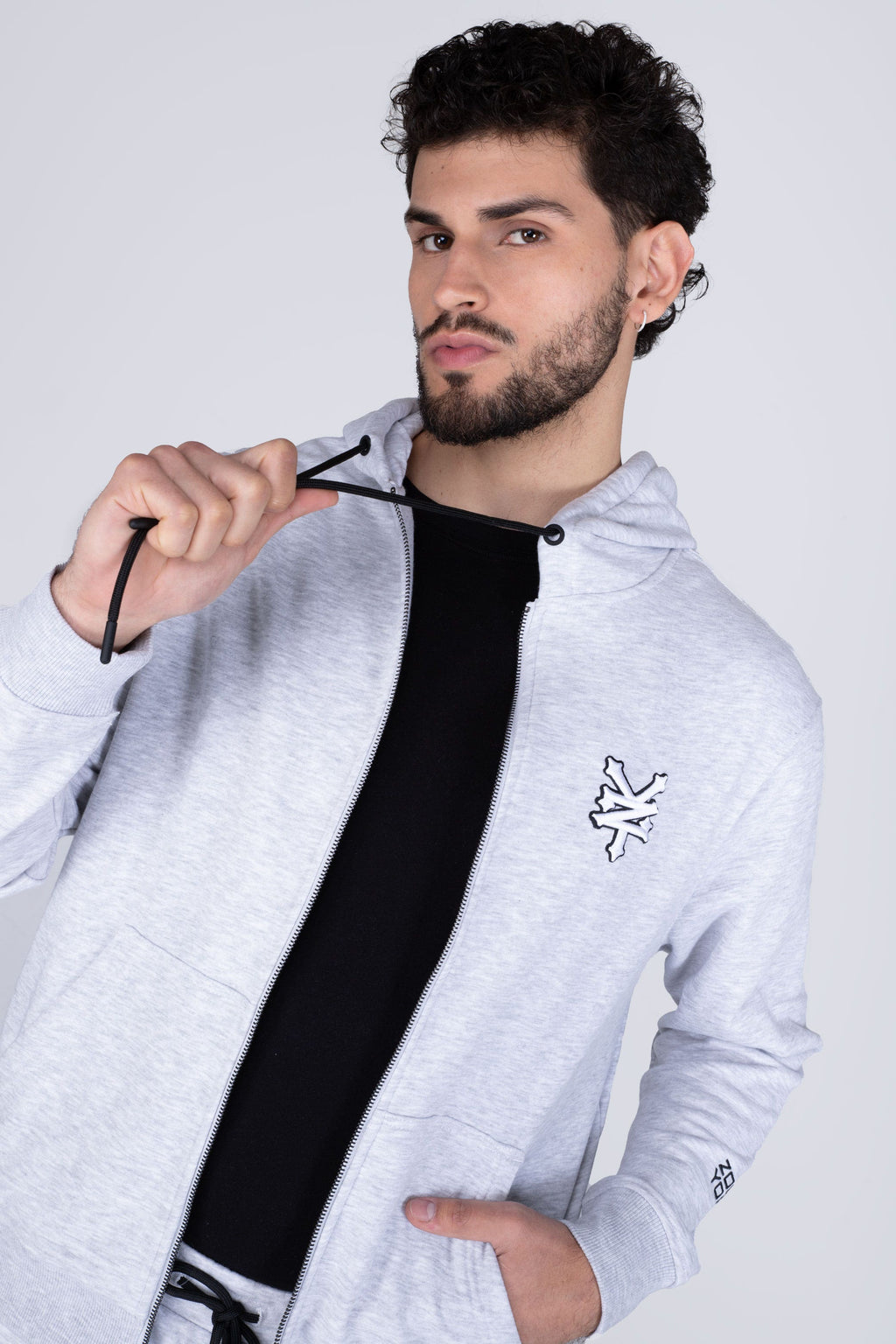 Poleron Zip Original Mellow Gris Zoo York