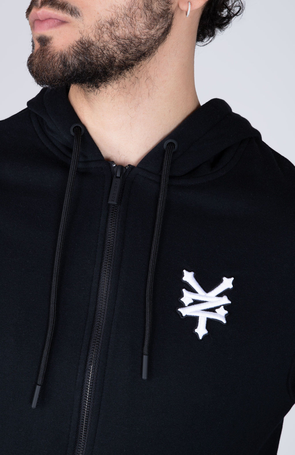 Poleron Zip Original Mellow Negro Zoo York