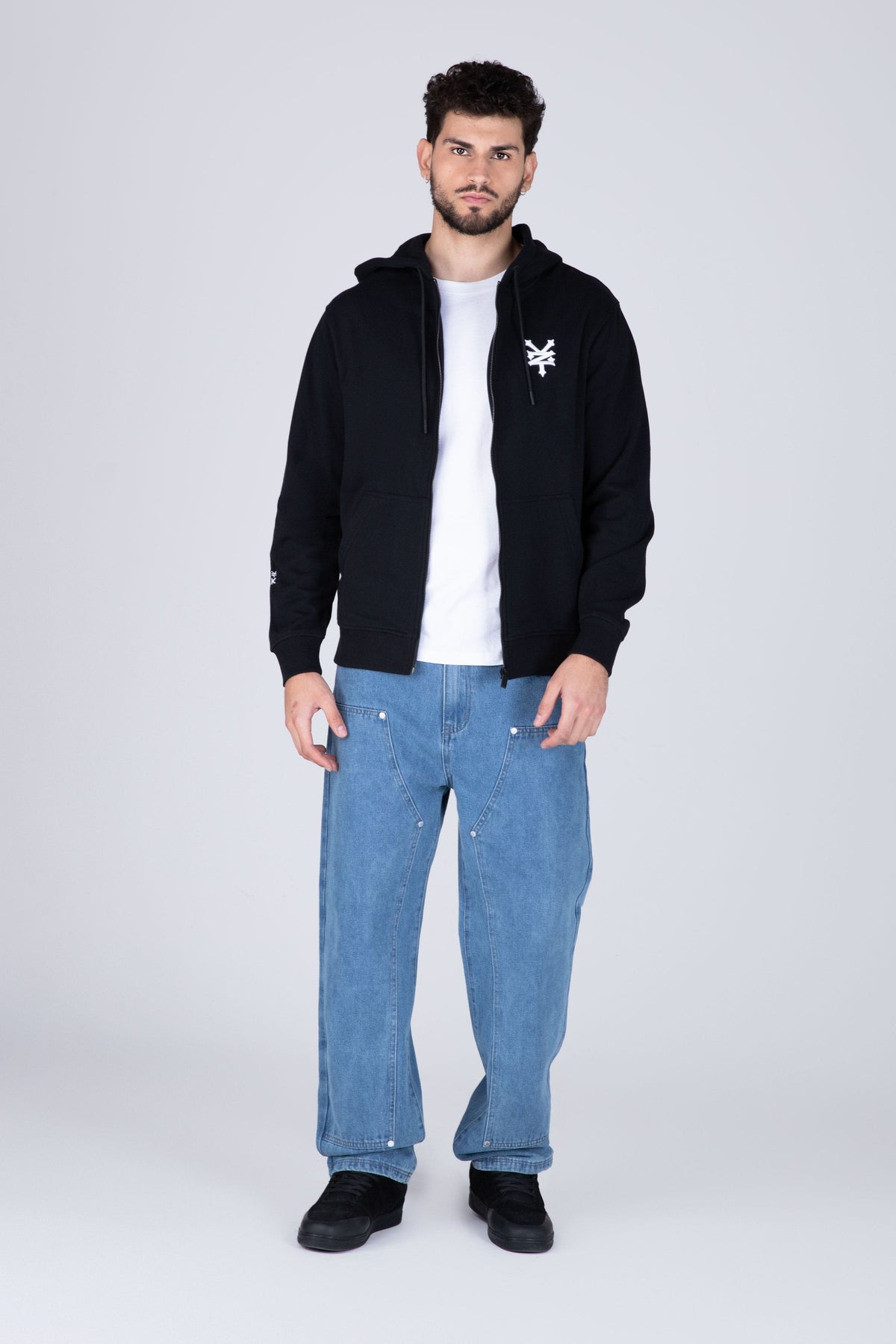 Poleron Zip Original Mellow Negro Zoo York