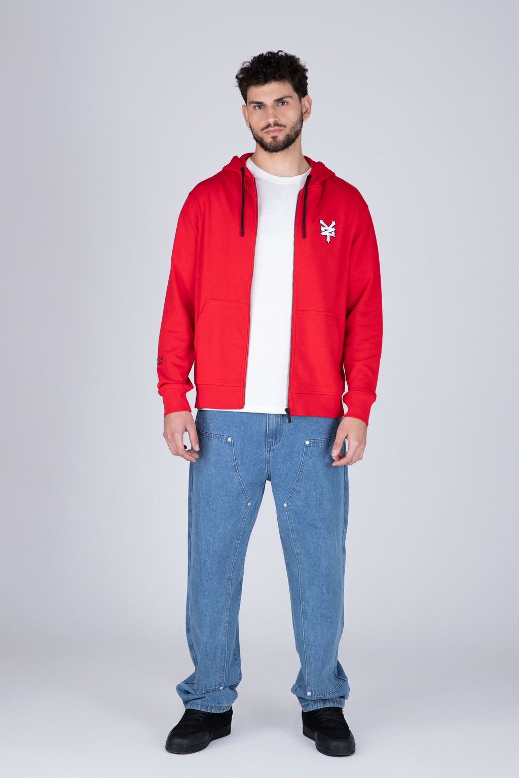 Poleron Zip Original Mellow Rojo Zoo York