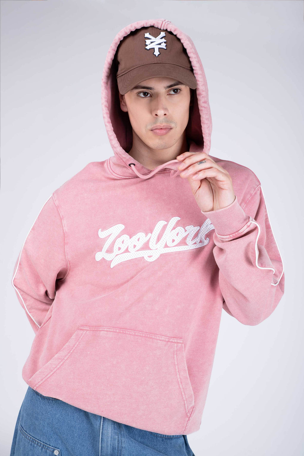 Poleron Hood Magnetic Rosado Zoo York