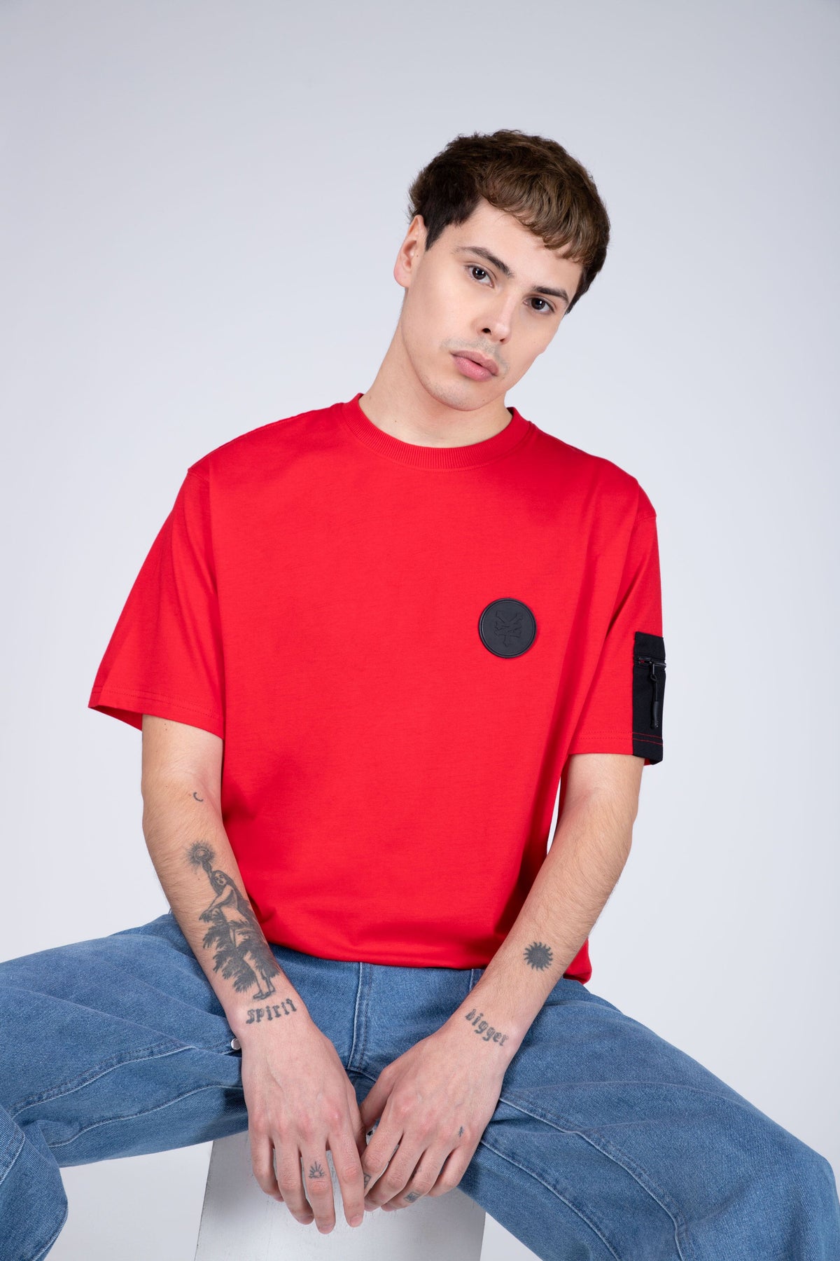 Polera Manga Corta Divided Rojo Zoo York