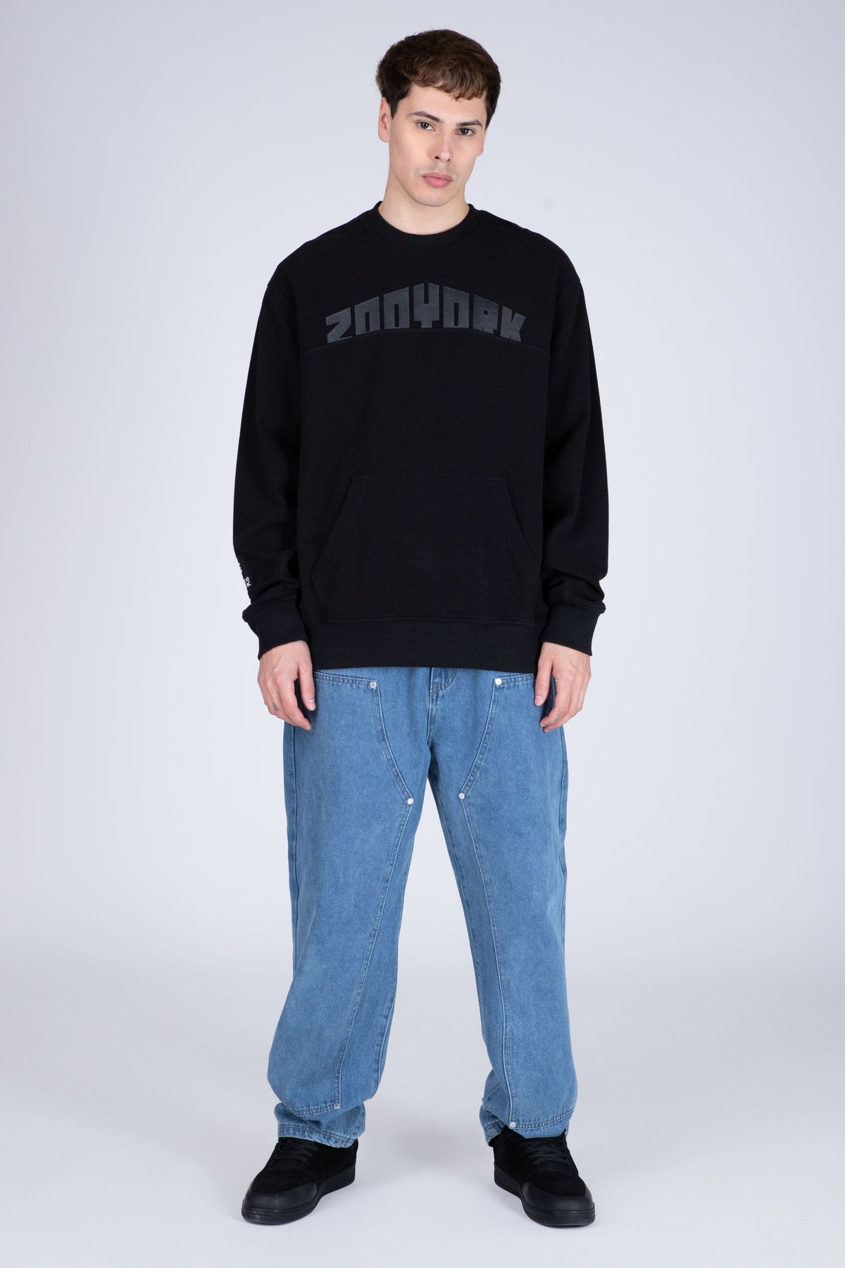 Poleron Crew Neck Cognition Negro Zoo York