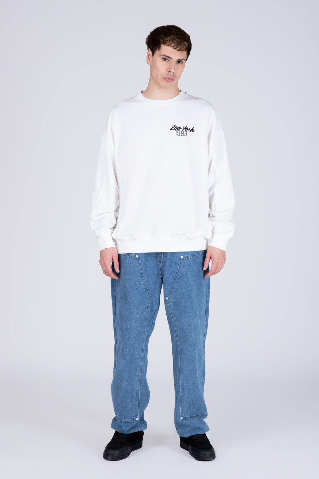 Poleron Crew Neck Verasity Blanco Zoo York