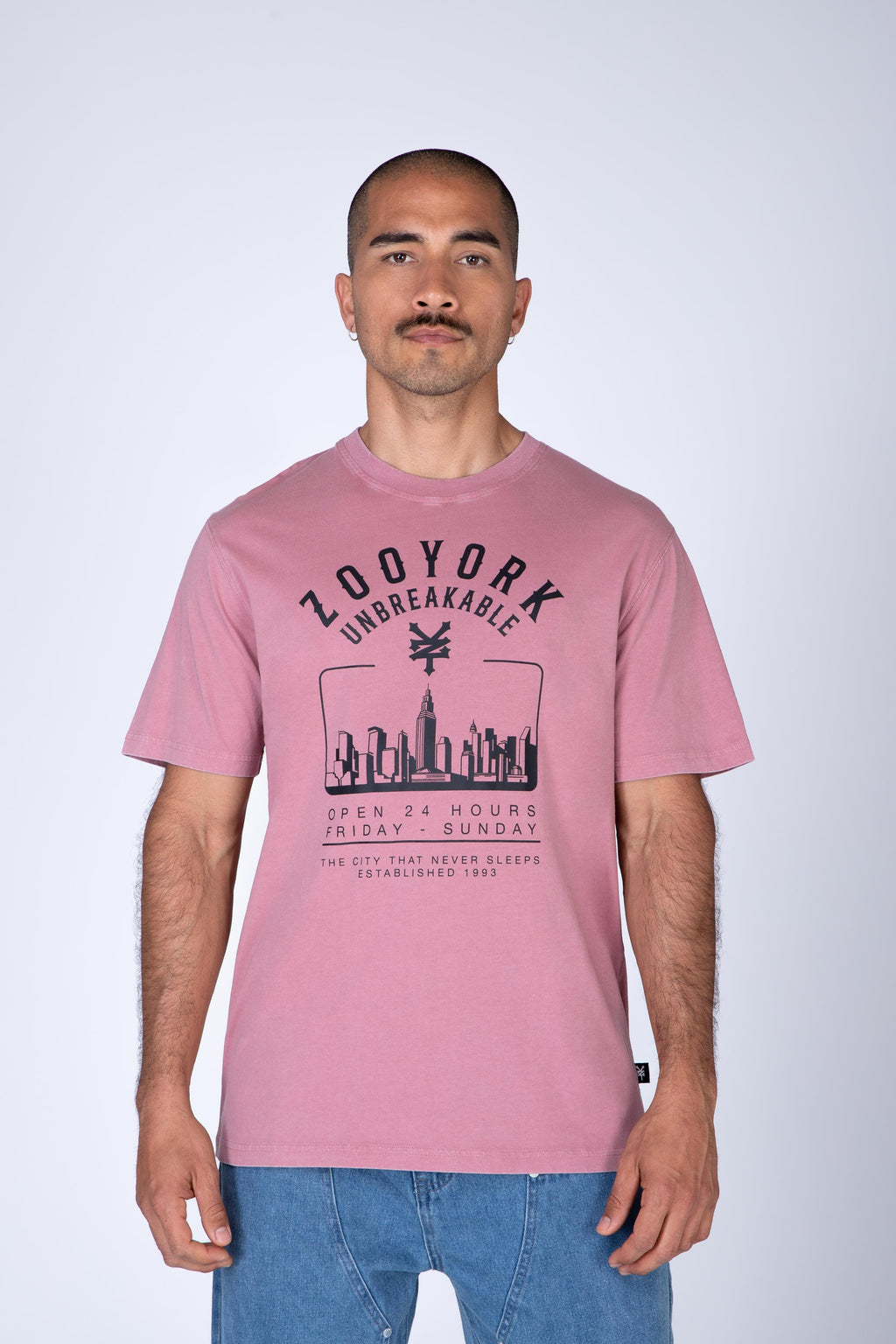 Polera Manga Corta Overload Rosado Zoo York