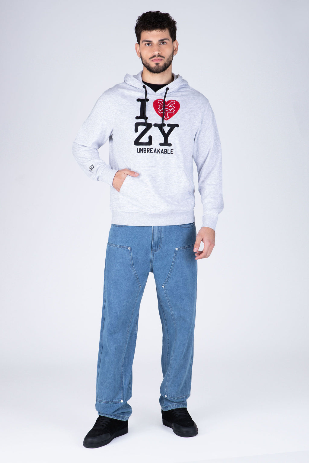 Poleron Hood Iloveny Gris Zoo York