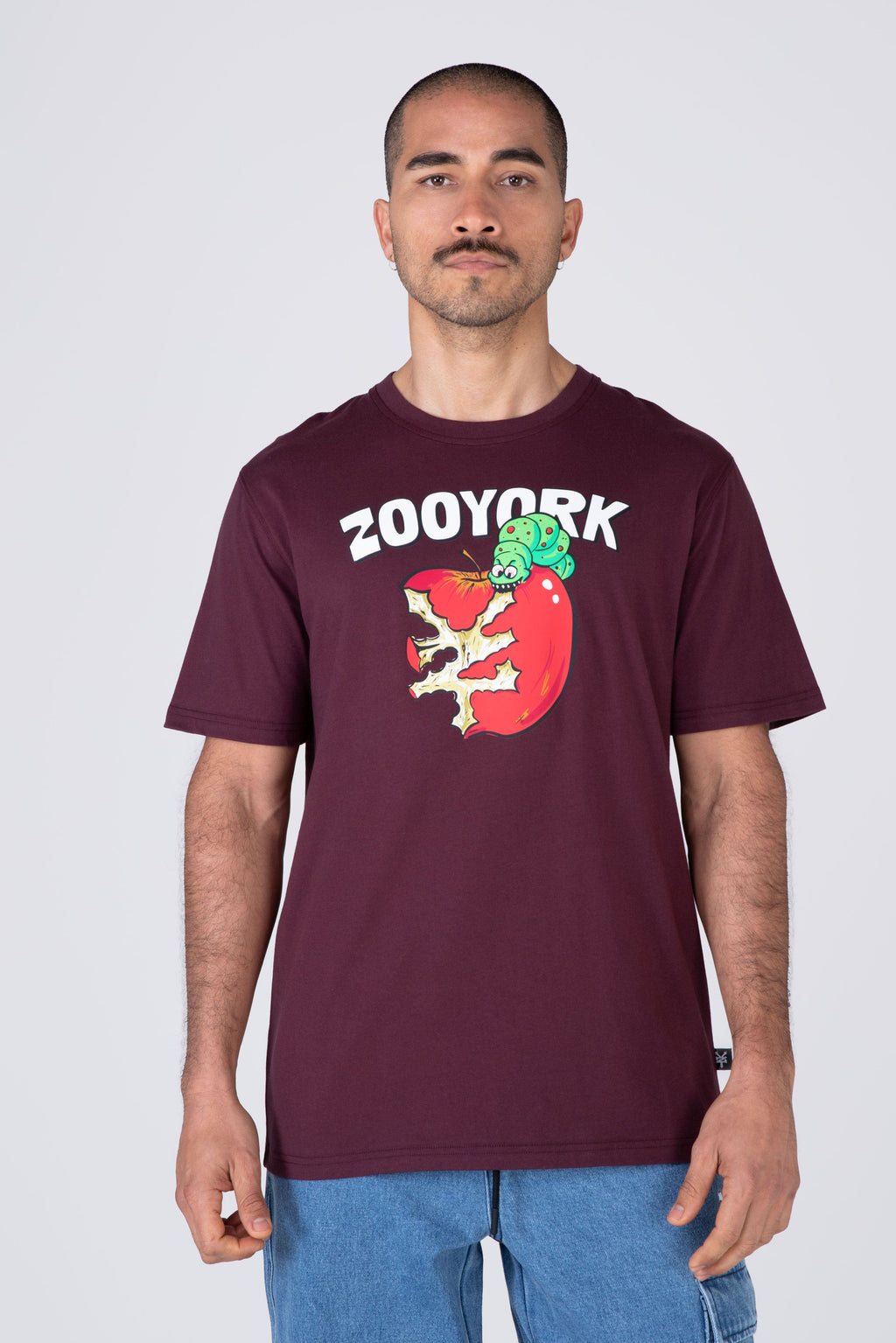 Polera Manga Corta Rotten Apple Burdeo Zoo York