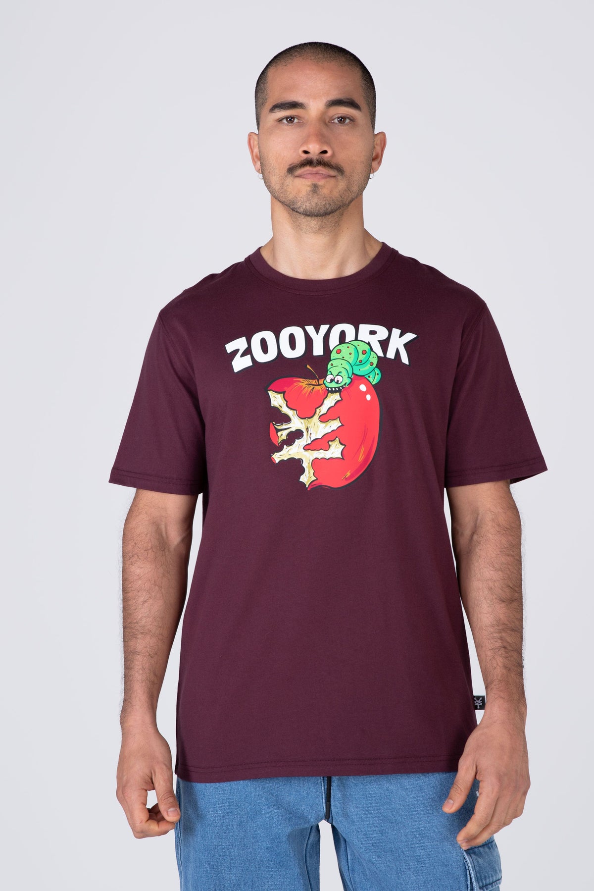 Polera Manga Corta Rotten Apple Burdeo Zoo York
