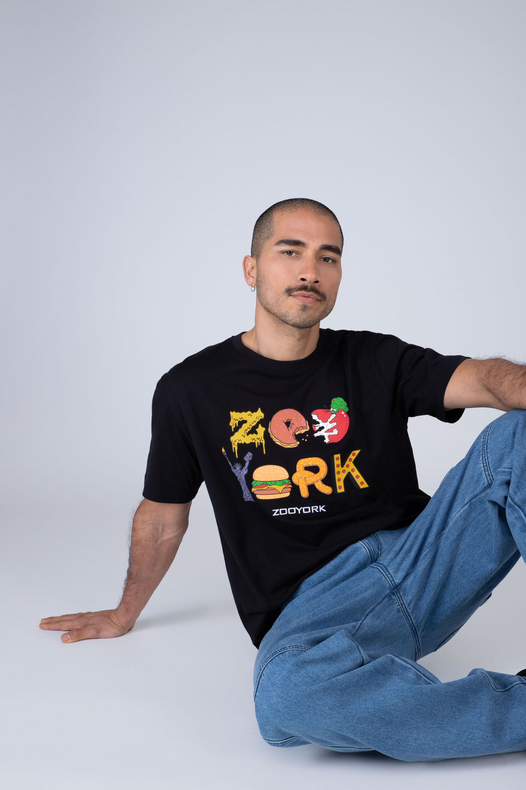 Polera Manga Corta Midnight Snacks Negro Zoo York