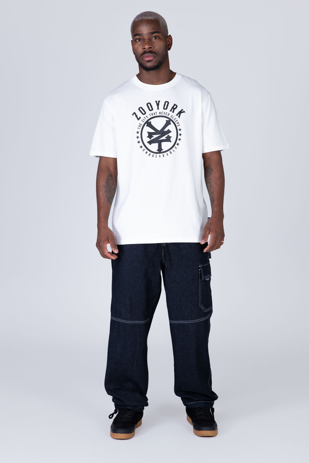 Polera Manga Corta Equivalent Blanco Zoo York