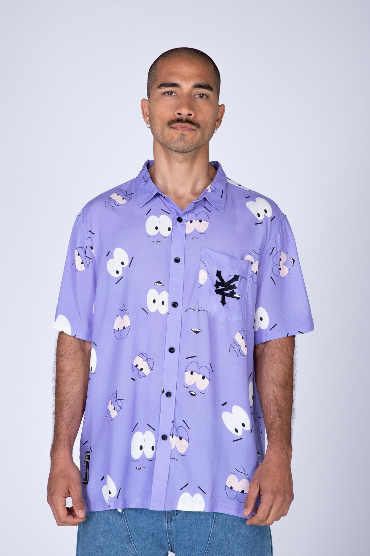 Camisa Manga Corta South Park Aware Morado Zoo York