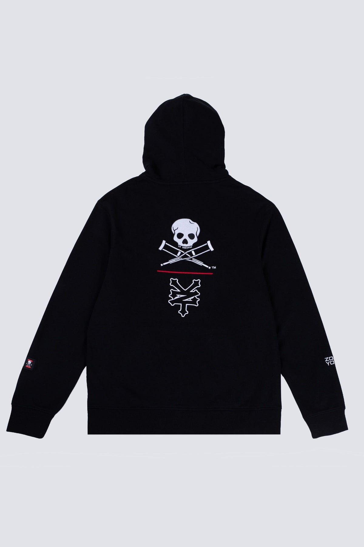 Poleron Hood Jackass Skullbanger Negro Zoo York