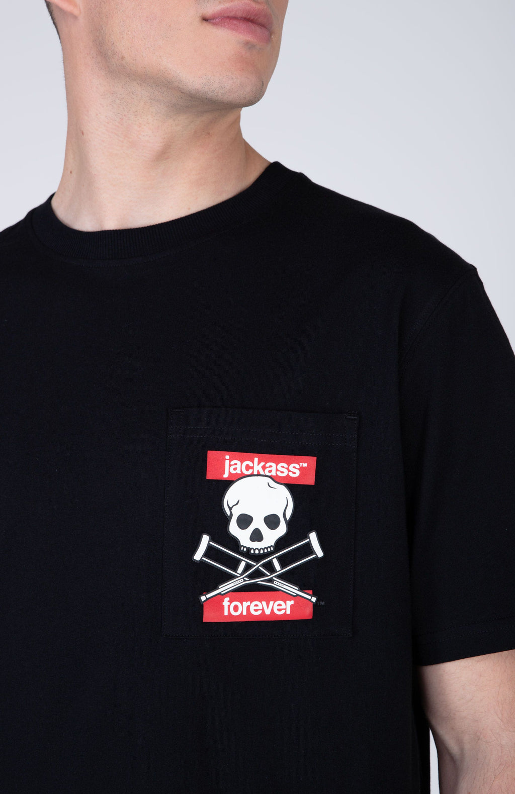 Polera Manga Corta Jackass Riot Negro Zoo York