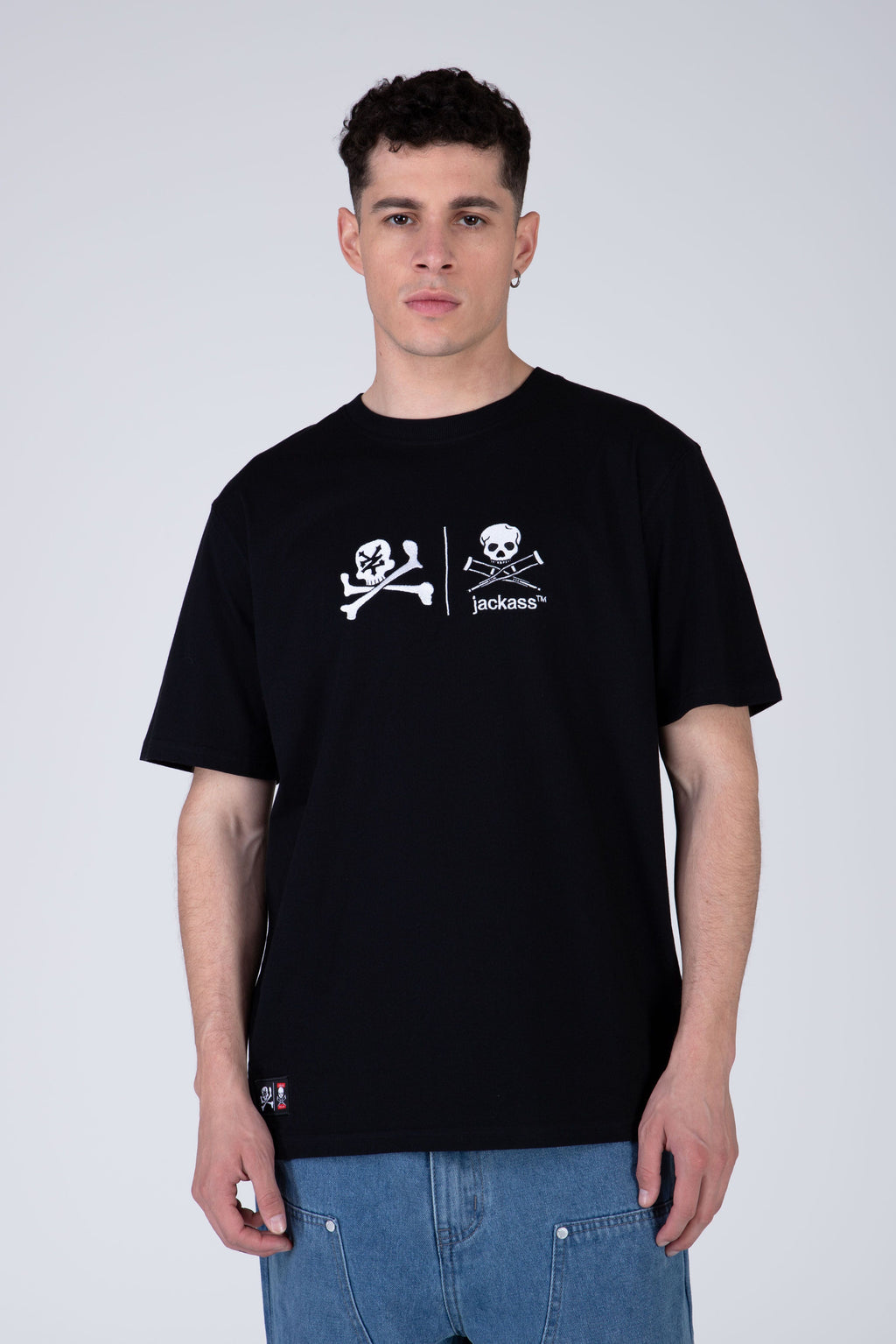 Polera Manga Corta Jackass Chaos Negro Zoo York