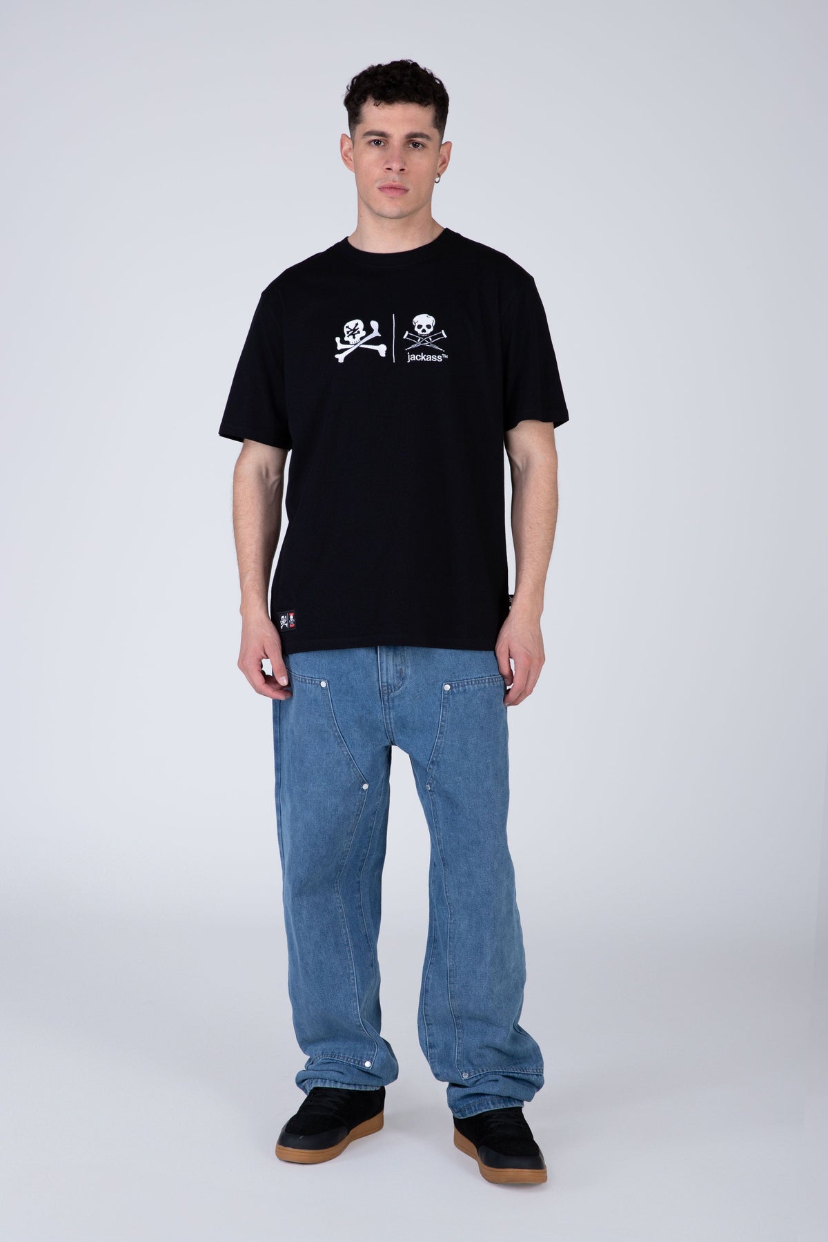 Polera Manga Corta Jackass Chaos Negro Zoo York