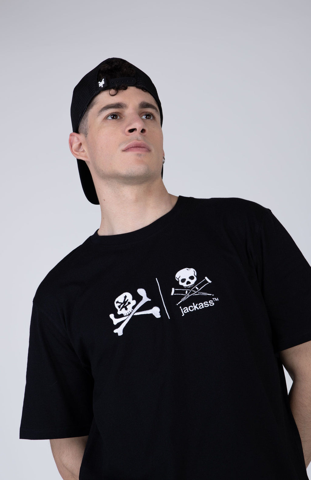 Polera Manga Corta Jackass Chaos Negro Zoo York