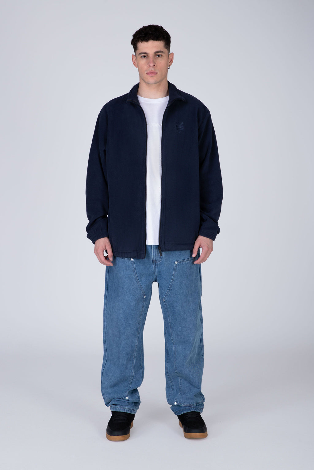 Poleron Zip Polar Original Azul Zoo York