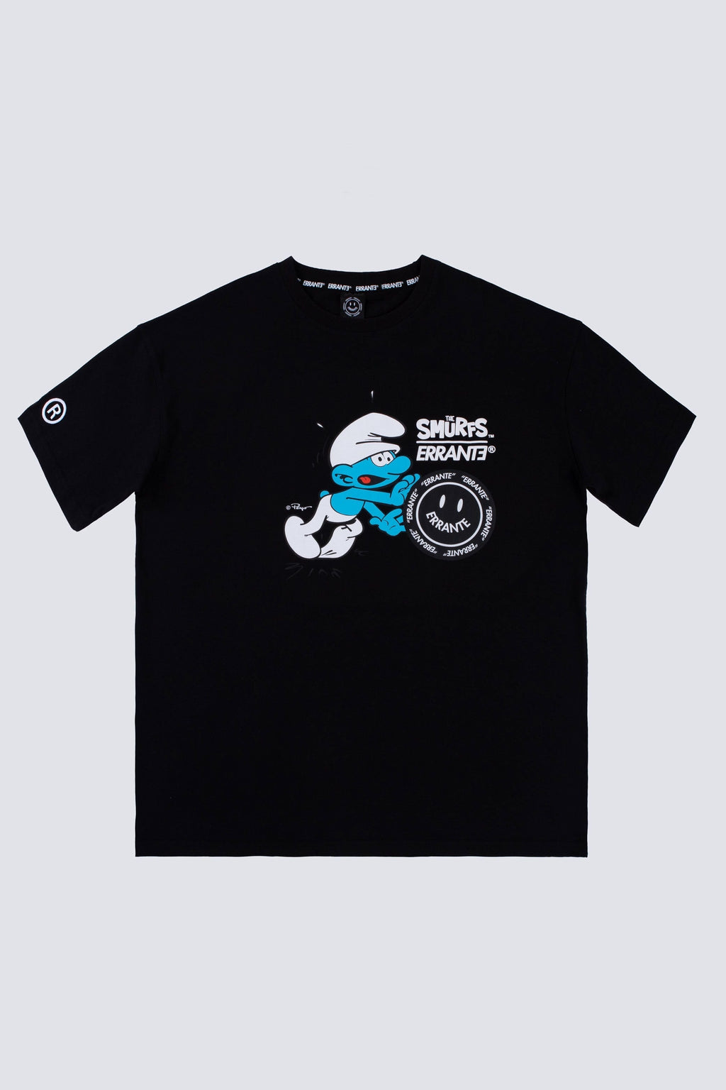 Polera Manga Corta Pitufos Smurfsrrante Negro ERRANTE