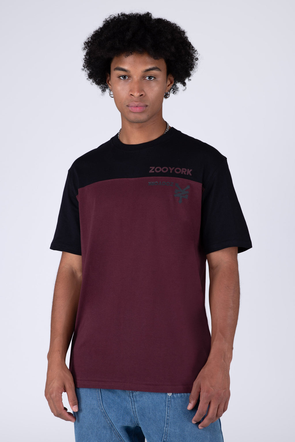 Polera Manga Corta Attache Burdeo Zoo York