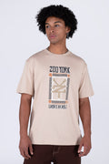 Polera Manga Corta Greca Café Bronce Zoo York