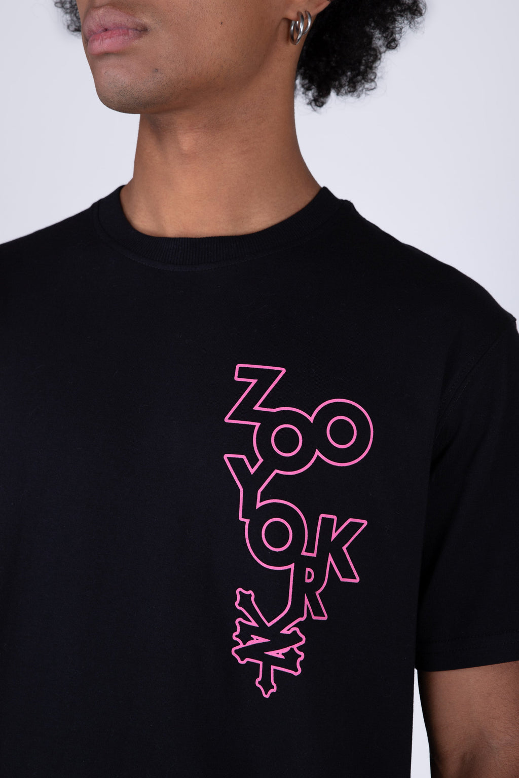 Polera Manga Corta Dropping Negro Zoo York
