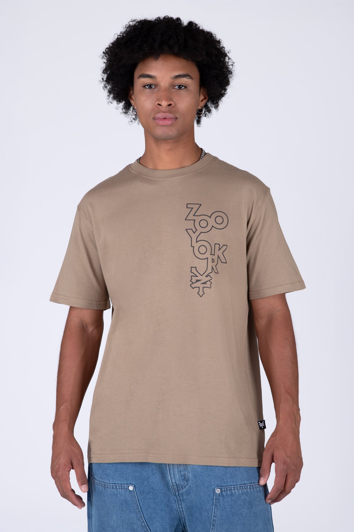 Polera Manga Corta Dropping Beige Zoo York